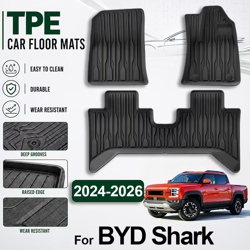 SHARK6 RHD TPE All-Weather Car Floor Mats